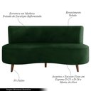 Ver imagem 4 de Sofá Living 2 Lugares 135cm Aang Pés Palito Veludo Verde G33 - Gran Belo