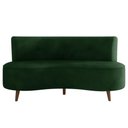 Ver imagem 5 de Sofá Living 2 Lugares 135cm Aang Pés Palito Veludo Verde G33 - Gran Belo