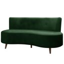 Ver imagem 2 de Sofá Living 2 Lugares 135cm Aang Pés Palito Veludo Verde G33 - Gran Belo