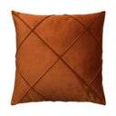 Ver imagem 1 de Capa para Almofada Drapeada em Veludo Quadrada 60x60 Terracota