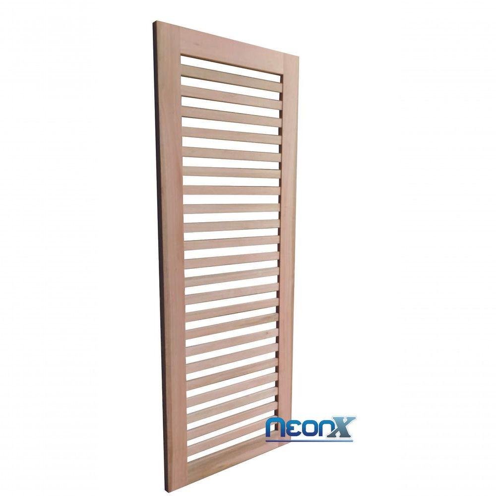 Porta Painel Biombo Breeze Brise Madeira 210x80 Cm Vãos Vazados Eucalipto Neonx - 3