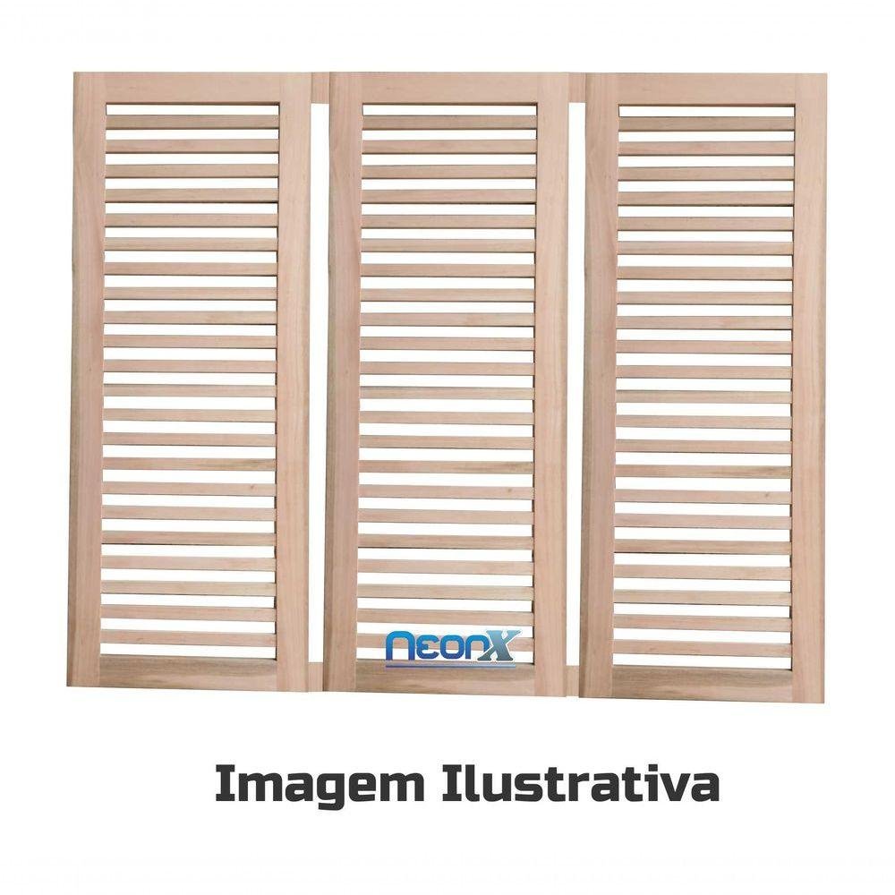 Porta Painel Biombo Breeze Brise Madeira 210x80 Cm Vãos Vazados Eucalipto Neonx - 4