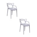 Ver imagem 1 de Kit 2 Cadeiras Polipropileno Alegra Espresso Móveis