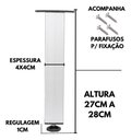 Ver imagem 2 de Kit 6 Pé Alumínio 27cm Fosco Cozinha Móveis 40x40 Regulável