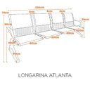 Ver imagem 2 de Cadeira Para Escritório Longarina 4 Lugares Atlanta Fratini