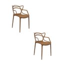 Ver imagem 1 de Kit 2 Cadeiras Polipropileno Alegra Espresso Móveis