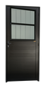 Ver imagem 1 de Porta Alumínio Lambril c/Grade 86 e. V.Boreal Preto Brimak
