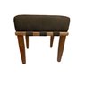 Banqueta Puff Quadrado Marrom Pé Palito - 2