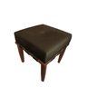 Banqueta Puff Quadrado Marrom Pé Palito - 1