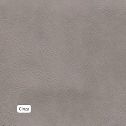 Poltrona Giratória Estofada Madeira Maciça Anatômica Courino:cinza - 1