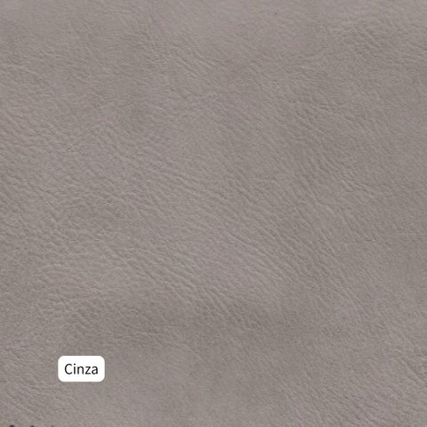 Poltrona Giratória Estofada Madeira Maciça Anatômica Courino:cinza