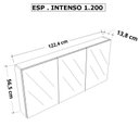 Ver imagem 5 de Espelheira Banheiro Intenso 122x57cm 3 Espelhos Suspensa Mdf