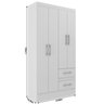 Guarda-roupa 4 Portas 2 Gavetas com Cômoda 8 Gavetas - 6