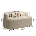 Ver imagem 4 de Banco Orgânico 2 Lugares Sofá Roma Sala Almofadas 140cm Bouclé:bege