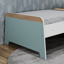 Ver imagem 4 de Cama Infantil com Protecao Lateral Lorenza Branco/Verde Bellagio