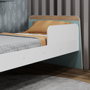 Ver imagem 3 de Cama Infantil com Protecao Lateral Lorenza Branco/Verde Bellagio