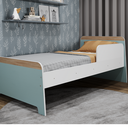 Ver imagem 2 de Cama Infantil com Protecao Lateral Lorenza Branco/Verde Bellagio
