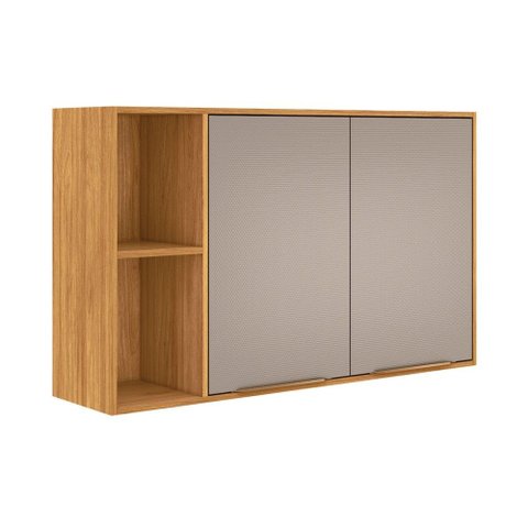 Armário Aéreo Cozinha Plena 2 Portas 120cm Cinamon/nude Prime Tx - Demóbile