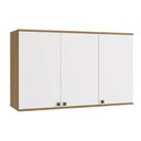 Ver imagem 1 de Armário Aéreo Celeste Kappesberg 100% Mdf 3 Portas Nogueira/branco 120cm