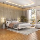 Ver imagem 5 de Cama Queen em Madeira Maciça Nordik Branco/Lavado