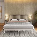 Ver imagem 6 de Cama Queen em Madeira Maciça Nordik Branco/Lavado