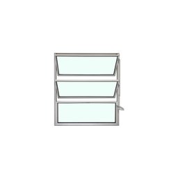 Vitro Basculante 60x40 Alumínio Branco Vidro Liso - 1