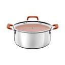 Ver imagem 3 de Jogo de Panelas Tramontina Romagna Aço Inox Cerâmico Black Stone 4 Peças Marfim