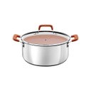 Ver imagem 4 de Jogo de Panelas Tramontina Romagna Aço Inox Cerâmico Black Stone 4 Peças Marfim