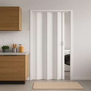 Porta Sanfonada Pvc 1,21m Branco Neve