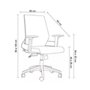 Ver imagem 7 de Cadeira Giratória Toledo Rivatti sem Encosto de Cabeça Tela Mesh Preta Base Rodizio Nylon