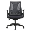 Ver imagem 4 de Cadeira Giratória Toledo Rivatti sem Encosto de Cabeça Tela Mesh Preta Base Rodizio Nylon