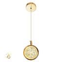Ver imagem 2 de Luminaria Teto Pendente Dourado Cristal Orion Led Integrado