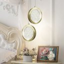 Ver imagem 3 de Luminaria Teto Pendente Dourado Cristal Orion Led Integrado