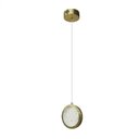 Ver imagem 1 de Luminaria Teto Pendente Dourado Cristal Orion Led Integrado