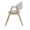 Ver imagem 6 de Kit 4 Cadeiras Mesa Jantar Suellen Versátil Reforçada Linho Cor:cinza Claro