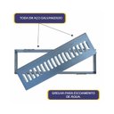 Ver imagem 2 de Ralo Grelha Linear com Caixilho em Aço Galvanizado 15x50cm