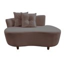 Ver imagem 3 de Namoradeira Sofá Feijão Suria 150cm Orgânica Suede Capuccino