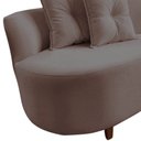 Ver imagem 7 de Namoradeira Sofá Feijão Suria 150cm Orgânica Suede Capuccino