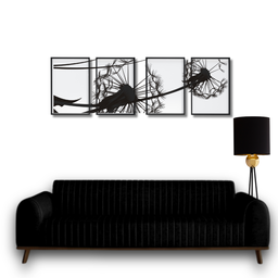 Sofá Living Átila Couro Ecológico Preto, 2,50 Metros, Design Retrô. - 1