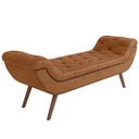 Ver imagem 1 de Puff Recamier Decorativo com Tachas 195cm Santorini Couríssimo Whisky