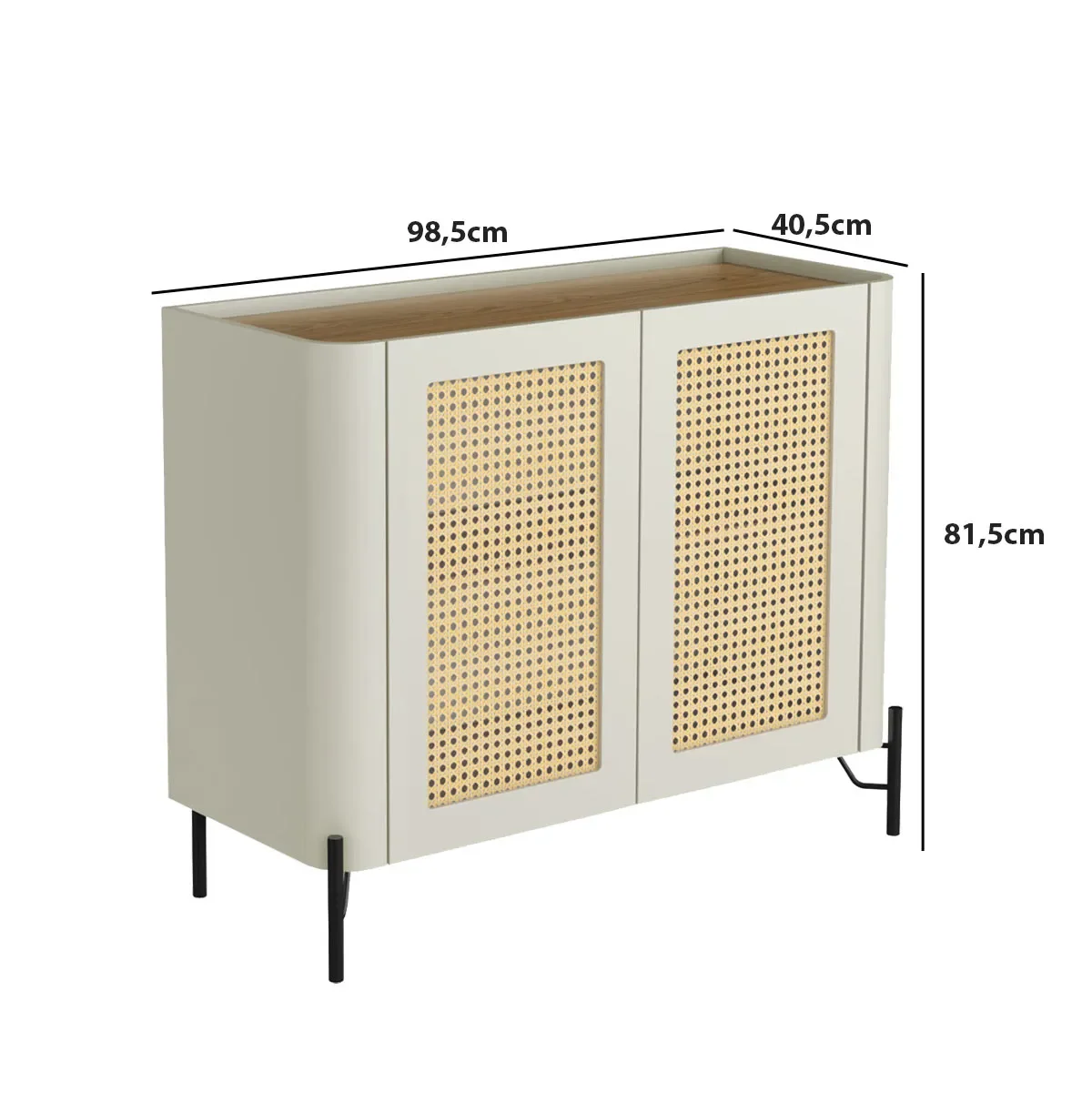 Ver imagem 3 de Buffet MDF com Palha Natural L98,5 X A81,5cm