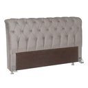 Ver imagem 1 de Cabeceira para Cama Box Queen Bom Pastor Sofistic Estofada Veludo Luxo Creme