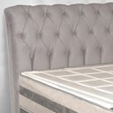 Ver imagem 3 de Cabeceira para Cama Box Queen Bom Pastor Sofistic Estofada Veludo Luxo Creme