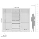 Ver imagem 2 de Guarda Roupa Casal 6 Portas 240cm com Espelho Madrid Politorno Móveis