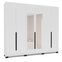 Ver imagem 3 de Guarda Roupa Casal 6 Portas 240cm com Espelho Madrid Politorno Móveis