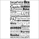 Ver imagem 1 de Adesivo de Parede Decorativo Frase Motivacional Seja Feliz