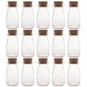 Ver imagem 1 de Kit 15 Mini Potes Tampa Rolha 100ml Vidro Lyor Lembrancinhas Porta Mantimentos Decorativo