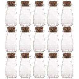 Kit 15 Mini Potes Tampa Rolha 100ml Vidro Lyor Lembrancinhas Porta Mantimentos Decorativo - 1