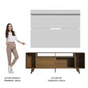 Ver imagem 6 de Rack Madesa Cancun com Pés e Painel para Tv até 65 Polegadas - Rustic/branco 5z9b