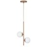 Lustre Pendente Jabuticaba /2 Globo de Vidro - Rose Gold - 1